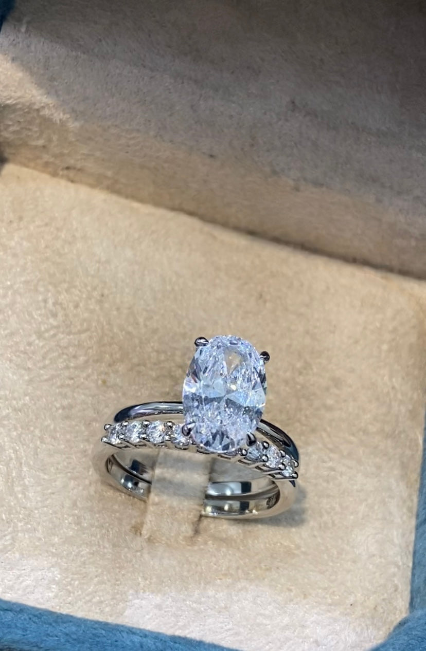 Bague ovale double