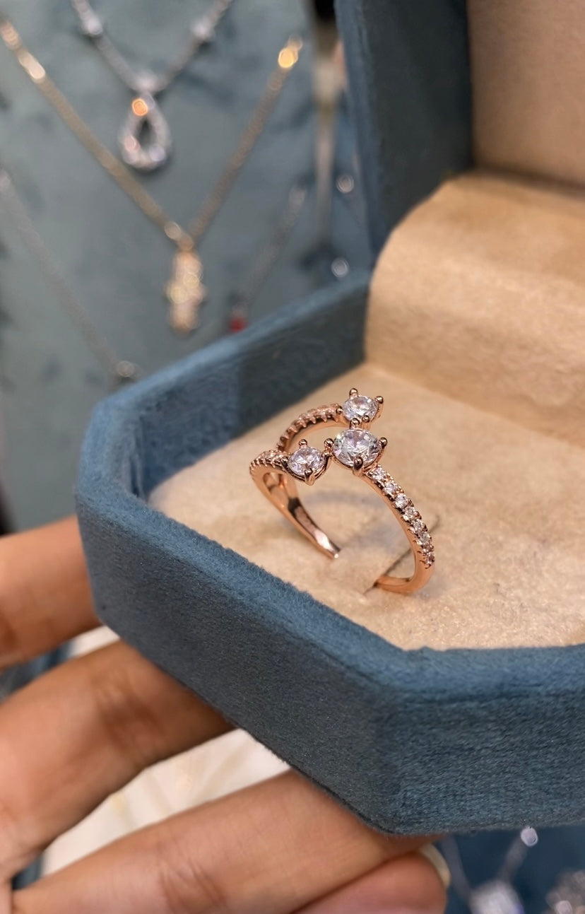 Bague trois têtes RoseGold