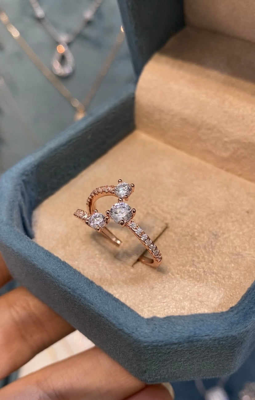 Bague trois têtes RoseGold