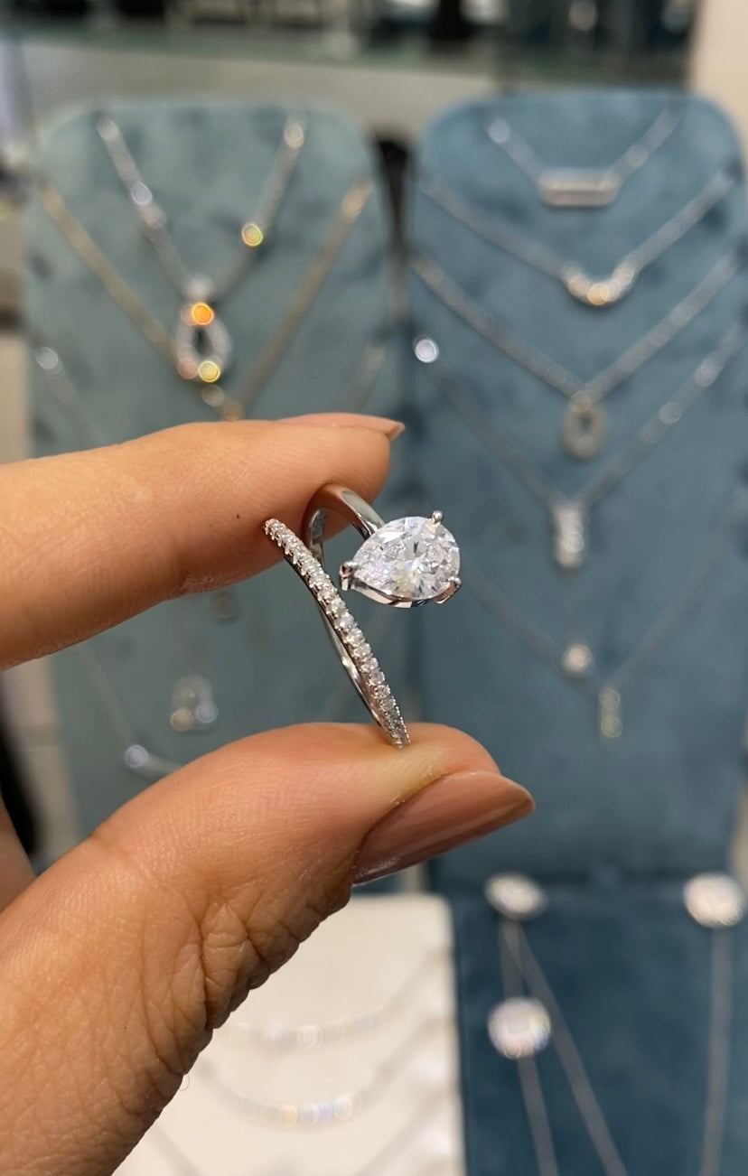 bague goutte ajustable