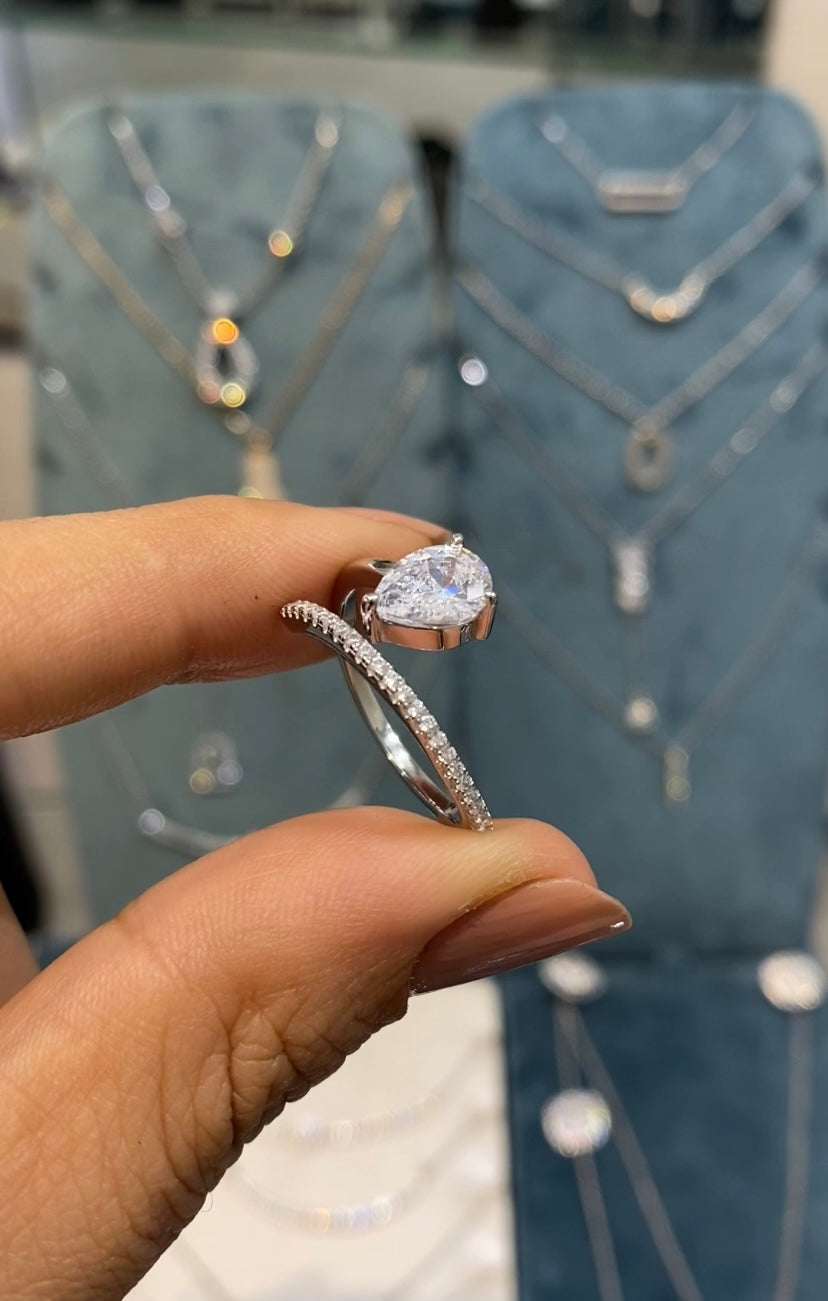 bague goutte ajustable